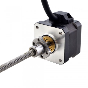 NEMA 17 External Ball Screw Hybrid Linear Stepper Motor 1.5A 1.8 Deg 0.3Nm Lead Revolution 1mm(0.03937") Lead Screw 150mm