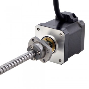 NEMA 17 External Ball Screw Hybrid Linear Stepper Motor 1.8 Deg 0.5Nm 2.5A 48mm Stack Lead Revolution 8mm(0.3150") Lead Screw 150mm