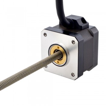 NEMA 17 Non-Captive Acme Linear Stepper Motor Actuator 1.5A Bipolar 1.8 Deg 0.3Nm Lead Revolution 2.54mm(0.1") Lead Screw 200mm