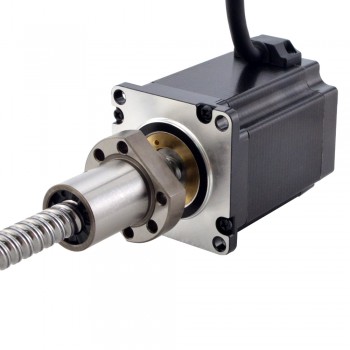 NEMA 23 External Ball Screw Stepper Linear Actuator 1.8 Deg 1.8Nm(254.90oz.in) 4.0A 76mm Stack Lead Revolution 10mm(0.3937