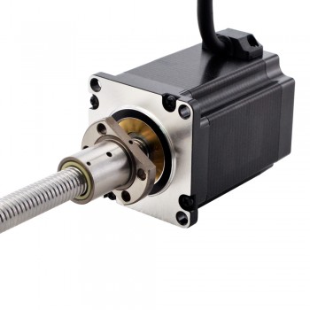 NEMA 23 External Ball Screw Stepper Linear Actuator 1.8 Deg 1.8Nm(254.90oz.in) 4.0A 76mm Stack Lead Revolution 2mm(0.07874") Lead Screw 200mm