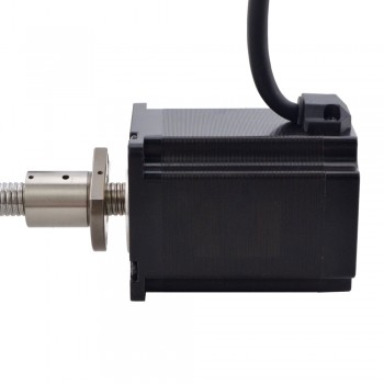 NEMA 23 External Ball Screw Stepper Linear Actuator 1.8 Deg 1.8Nm(254.90oz.in) 4.0A 76mm Stack Lead Revolution 2mm(0.07874