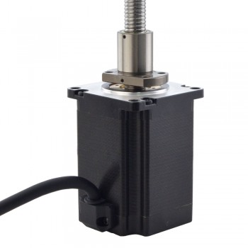 NEMA 23 External Ball Screw Stepper Linear Actuator 1.8 Deg 1.8Nm(254.90oz.in) 4.0A 76mm Stack Lead Revolution 2mm(0.07874