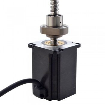 NEMA 23 External Ball Screw Linear Stepper Motor Actuator 1.8 Deg 1.8Nm 4.0A 76mm Stack Lead Revolution 5mm(0.1969