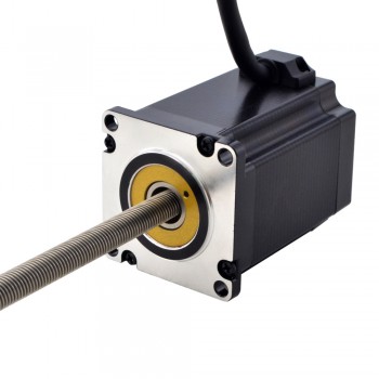 NEMA 23 Non-Captive Acme Hybrid Linear Stepper Motor Actuator 1.8 Deg 1.8Nm 4.0A 76mm Stack Lead Revolution 5.08mm(0.2") Lead Screw 200mm