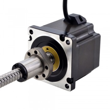 NEMA 34 External Ball Screw Linear Stepper Motor Actuator 1.8 Deg 4.5Nm(637.25oz.in) 5.5A 76mm Stack Lead Revolution 10mm(0.3937") Lead Screw 200mm