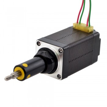 NEMA 8 Captive Acme Hybrid Stepper Linear Actuator 0.5A 1.8 Deg 0.02Nm 1.8 Deg 38.2mm Stack Lead Revolution 2mm(0.07874