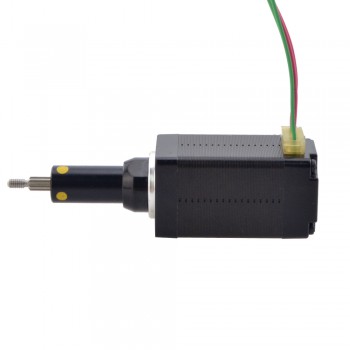 NEMA 8 Captive Acme Hybrid Stepper Linear Actuator 0.5A 1.8 Deg 0.02Nm 1.8 Deg 38.2mm Stack Lead Revolution 2mm(0.07874