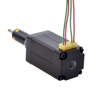 NEMA 8 Captive Acme Hybrid Stepper Linear Actuator 0.5A 1.8 Deg 0.02Nm 1.8 Deg 38.2mm Stack Lead Revolution 2mm(0.07874