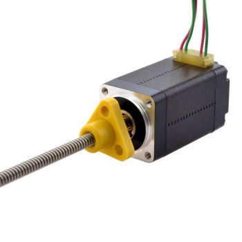 NEMA 8 External Acme Stepper Motor Linear Actuator 0.5A 1.8 Deg 0.02Nm(2.83oz.in) 38.2mm Stack Lead Revolution 1mm(0.03937") Lead Screw 100mm