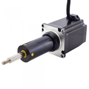 NEMA 23 Captive Acme Linear Stepper Motor Bipolar 4.0A 75mm Stack Lead Revolution 5.08mm(0.2") Travel 63.5mm