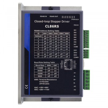 Modbus RS485 Closed Loop Stepper Motor Driver 2.1-8.0A 30-110VDC / 18-80VAC for Nema 34 Closed Loop Stepper Motor with encoder 