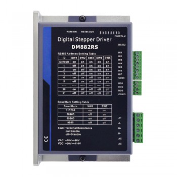 Modbus RS485 Closed-loop  Stepper Driver 0.1-8.2A 18-80VAC / 30-110VDC for Nema 34 Stepper Motor