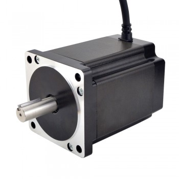 S Series Nema 34 Stepper Motor Bipolar 1.8 Deg 8.2 Nm(1161.45oz.in) 2 Phase 6.0A 86x86x114mm 4 Wires