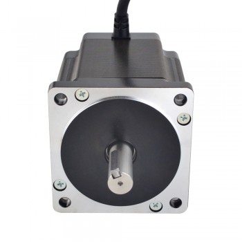 S Series Nema 34 Stepper Motor Bipolar 1.8 Deg 8.2 Nm(1161.45oz.in) 2 Phase 6.0A 86x86x114mm 4 Wires