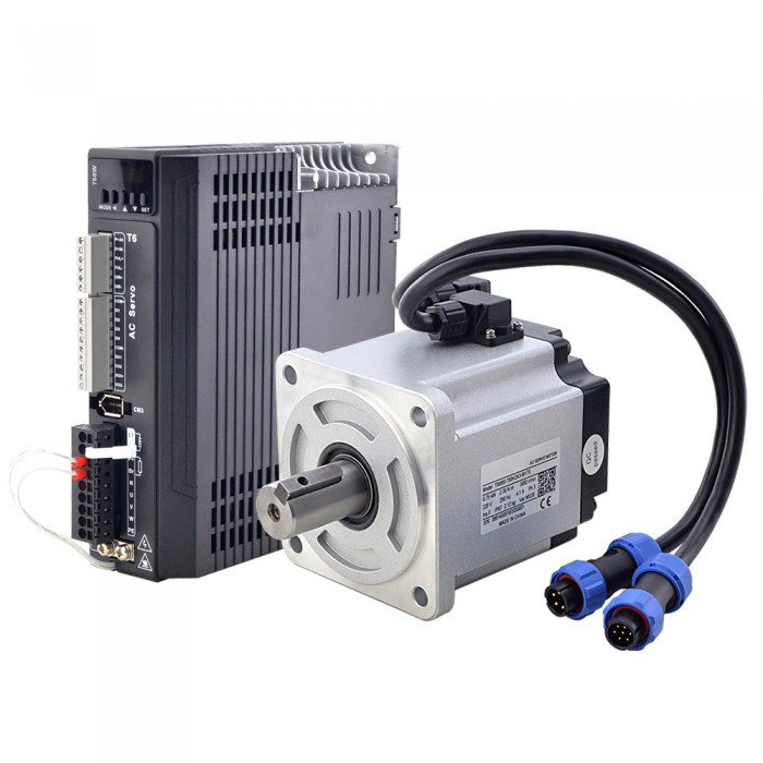 T6 Series 750W Digital AC Servo Motor & Driver Kit 3000rpm 2.39Nm 17-Bit Encoder IP65