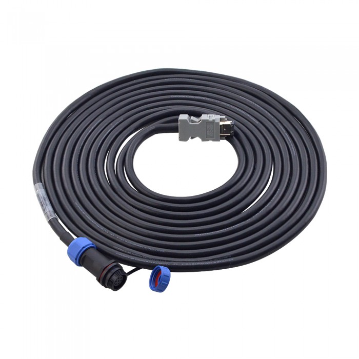 5m (196.85") Encoder Extenstion Cable Connection Cable with IP65 Aviation Connector for T6 Series Servo Motor