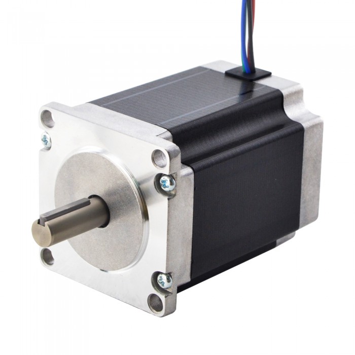 Nema 23 Stepper Motor Bipolar 1.8 Deg 2.8A 1.85Nm/256.9oz.in for NMRV30 Worm Gearbox Keyway Shaft