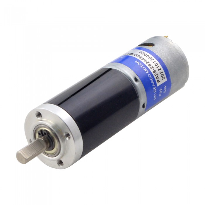 24V Small Brushed DC Gear Motor High Torque 16Kg.cm 8.9RPM with 515:1 Planetary Gearbox