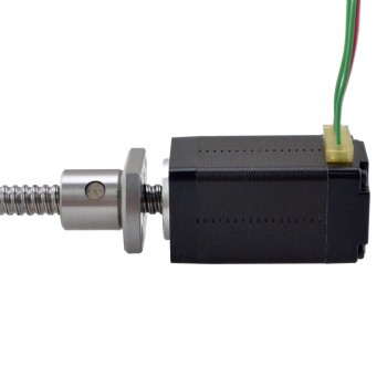 NEMA 8 External Ball Screw Linear Stepper Motor Actuator 0.5A 1.8 Deg 0.02Nm 38.2mm Stack Lead Revolution 1mm(0.03937