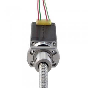 NEMA 8 External Ball Screw Linear Stepper Motor Actuator 0.5A 1.8 Deg 0.02Nm 38.2mm Stack Lead Revolution 1mm(0.03937