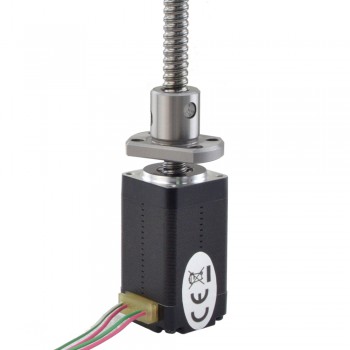 NEMA 8 External Ball Screw Linear Stepper Motor Actuator 0.5A 1.8 Deg 0.02Nm 38.2mm Stack Lead Revolution 1mm(0.03937