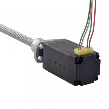 NEMA 8 External Ball Screw Linear Stepper Motor Actuator 0.5A 1.8 Deg 0.02Nm 38.2mm Stack Lead Revolution 1mm(0.03937