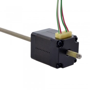 NEMA 8 Non-Captive Acme Linear Stepper Motor Actuator 1.8 Deg 0.5A 0.015Nm 28.2mm Stack Lead Revolution 1mm(0.03937