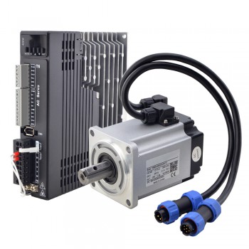 T6 Series 400W Digital AC Servo Motor & Driver Kit 3000rpm 1.27Nm 17-Bit Encoder IP65