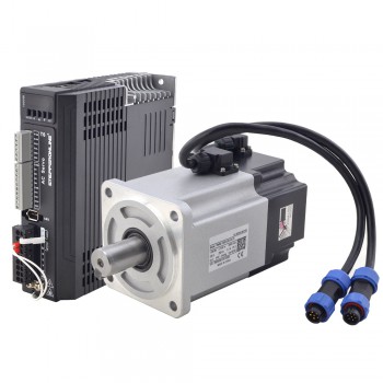 T6 Series 1000W Digital AC Servo Motor & Driver Kit 3000rpm 3.19Nm with Brake 17-Bit Encoder IP65