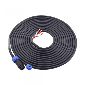 5m (196.85") 4-PIN Motor Extenstion Cable Connection Cable with IP65 Aviation Connector for T6 Series Servo Motor
