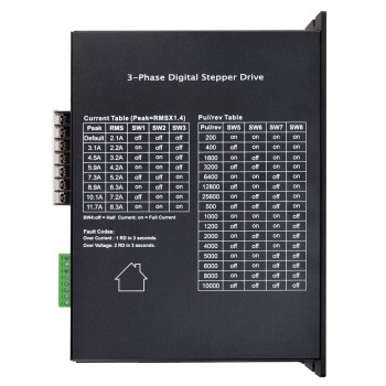Digital Stepper Driver 2.1-11.7A 176-253VAC Fit 3-Phase Nema 34, 42, 52 Step Motor