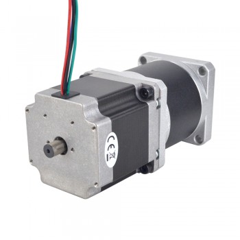 Nema 23 Dual Shaft Stepper Motor L=56mm Gear Ratio 50:1 Planetary Gearbox