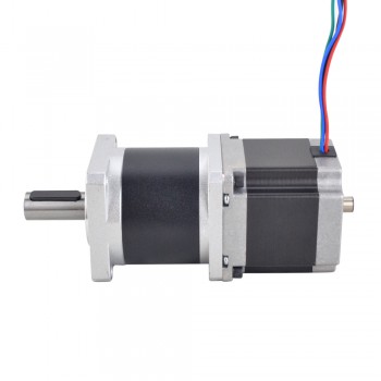 Nema 23 Dual Shaft Stepper Motor L=56mm Gear Ratio 50:1 Planetary Gearbox