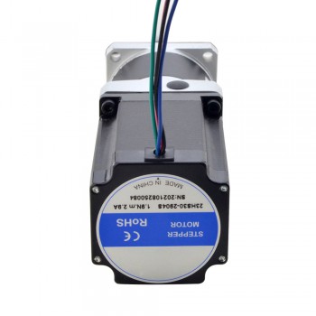 Nema 23 Stepper Motor Bipolar L=76mm 1.89Nm 2.9A with 50:1 Planetary Gearbox TQMG Series