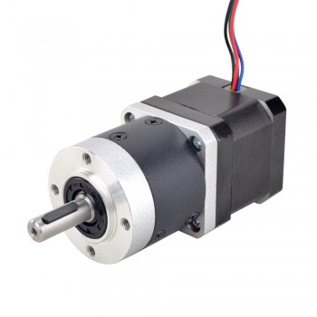 Nema 17 Dual Shaft Stepping Motor L=39mm 0.18 Deg 39Ncm 1.68A 2.7V 10:1 Planetary Gearbox