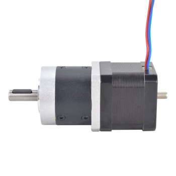 Nema 17 Dual Shaft Stepping Motor L=39mm 0.18 Deg 39Ncm 1.68A 2.7V 10:1 Planetary Gearbox