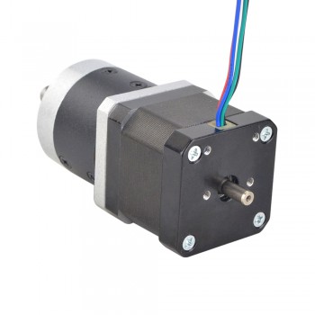 Nema 17 Dual Shaft Stepping Motor L=39mm 0.18 Deg 39Ncm 1.68A 2.7V 10:1 Planetary Gearbox