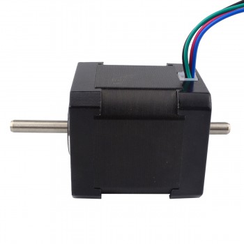 Dual Shaft Nema 17 Stepper Motor Bipolar 59Ncm 4 Wires(83.78oz.in) 2A 2.8v 42x42x48mm