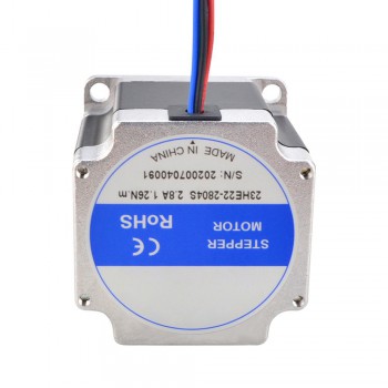 E Series Nema 23 Stepper Motor Bipolar 2 Phase 1.8 Degree 4 Wires 1.26 Nm(178.04oz.in) 2.8A