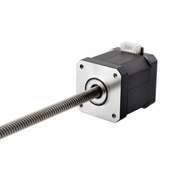 Nema 17 Non-captive Linear Stepper Motor Actuator 48mm Stack 1.8 Deg 1.68A Lead 8mm/0.31496" Lead Screw 200mm