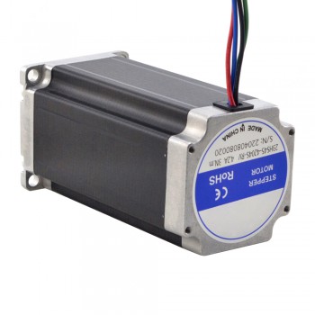 Nema 23 Stepper Motor Bipolar 1.8 Deg 3Nm/425oz.in 4.2A 9mm Key-way Shaft for NMRV30 Worm Gearbox