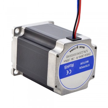 Nema 23 Stepper Motor Bipolar 1.8 Deg 2.8A 1.85Nm/256.9oz.in for NMRV30 Worm Gearbox Keyway Shaft