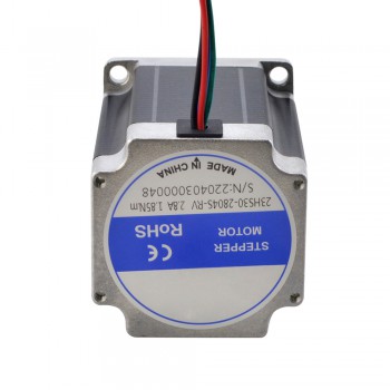 Nema 23 Stepper Motor Bipolar 1.8 Deg 2.8A 1.85Nm/256.9oz.in for NMRV30 Worm Gearbox Keyway Shaft