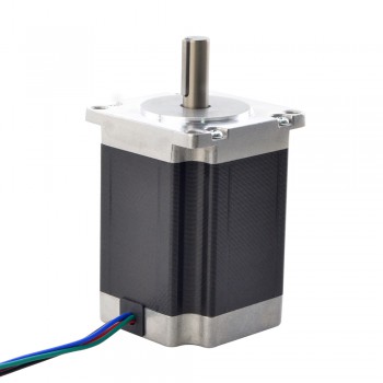 Nema 23 Stepper Motor Bipolar 1.8 Deg 2.8A 1.85Nm/256.9oz.in for NMRV30 Worm Gearbox Keyway Shaft