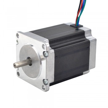 E Series Nema 23 Stepper Motor D-Cut Shaft  Bipolar 1.8 Degree 1.9Nm (269oz.in) 2.8A 3.2V 57x57x76mm 4 Wires