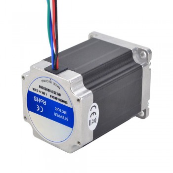 E Series Nema 23 Stepper Motor D-Cut Shaft  Bipolar 1.8 Degree 1.9Nm (269oz.in) 2.8A 3.2V 57x57x76mm 4 Wires