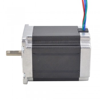 E Series Nema 23 Stepper Motor D-Cut Shaft  Bipolar 1.8 Degree 1.9Nm (269oz.in) 2.8A 3.2V 57x57x76mm 4 Wires