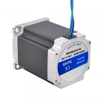 E Series Nema 23 Stepper Motor D-Cut Shaft Bipolar 1.8 Degree 1.9Nm (269oz.in) 2.8A 3.2V 57x57x76mm 4 Wires