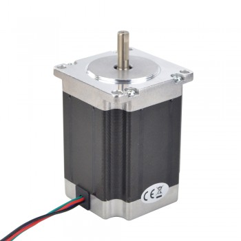 E Series Nema 23 Stepper Motor D-Cut Shaft  Bipolar 1.8 Degree 1.9Nm (269oz.in) 2.8A 3.2V 57x57x76mm 4 Wires